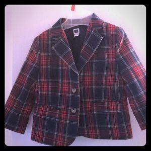 Toddler sport coat, plaid. Size 18-24 months.